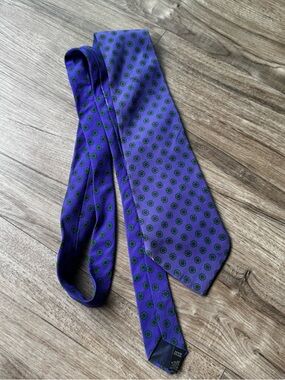 Bally silk striped purple tie